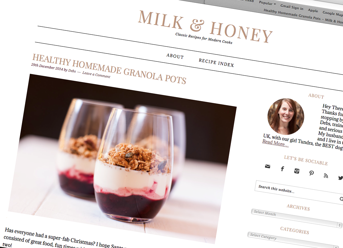 Milk and Honey website